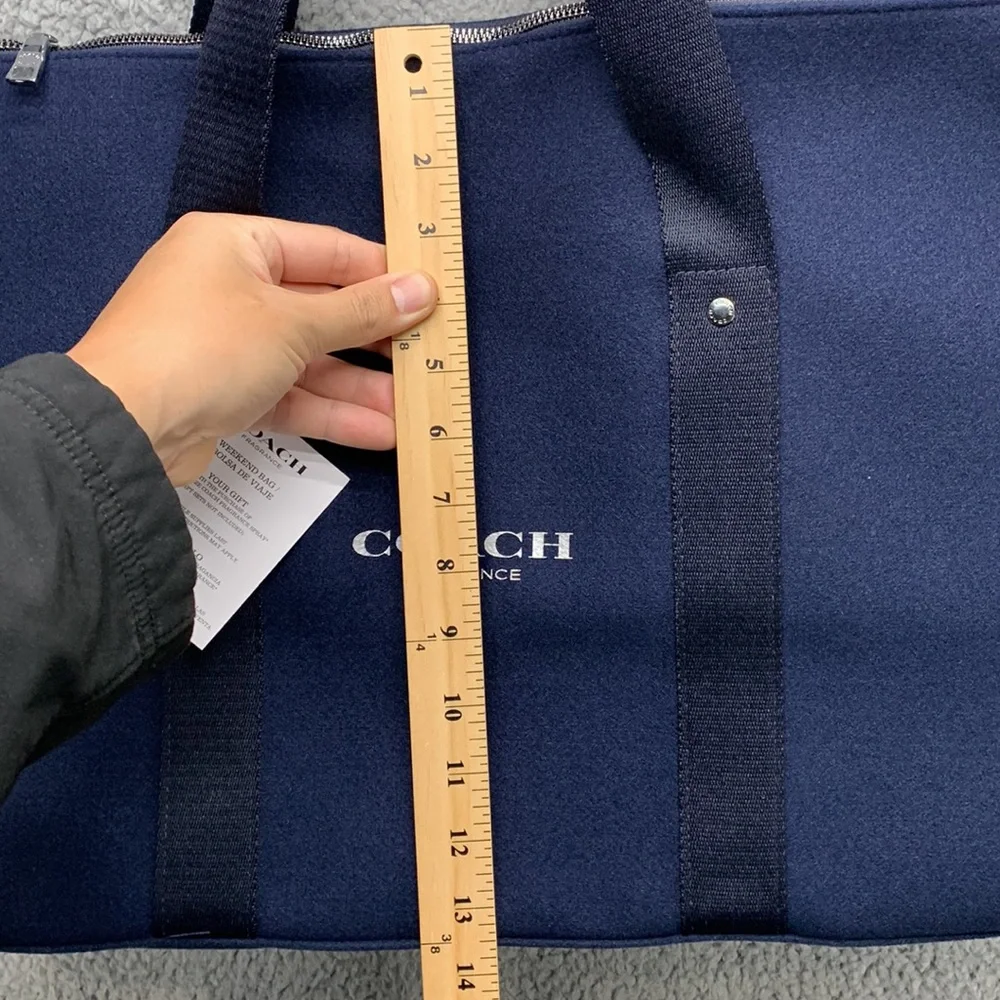 Coach Duffel Bag Large Navy Travel Gym‎ Weekender Tote Fragrance Promo NWT - Picture 11 of 13